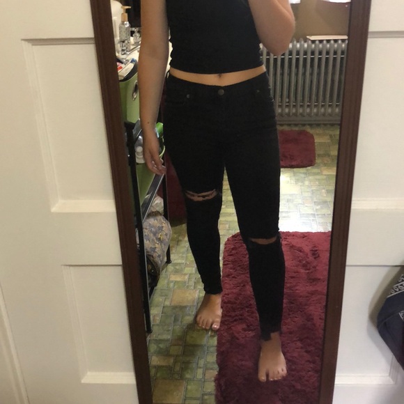 FREE PEOPLE BLACK JEANS - Picture 2 of 5